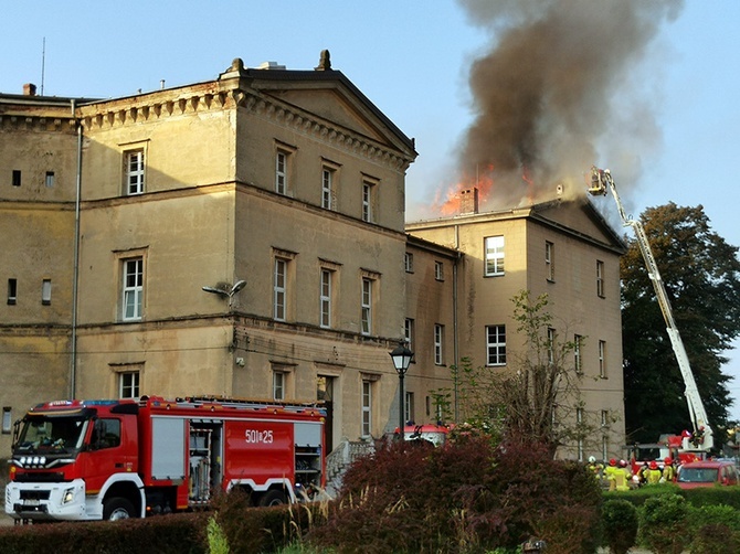 Pożar szkoły katolickiej w Lublińcu