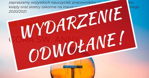 Uwaga! Dzień Katechety i Nauczyciela odwołany