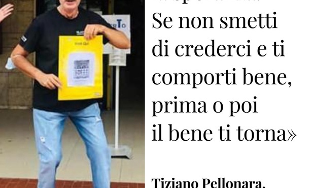 "Nigdy nie trać nadziei. Jeśli nie przestaniesz ufać i będziesz w porządku, prędzej czy później dobro wróci do ciebie" - zapewnia Tiziano Pellonara, żebrak, który wygrał w zdrapkę.