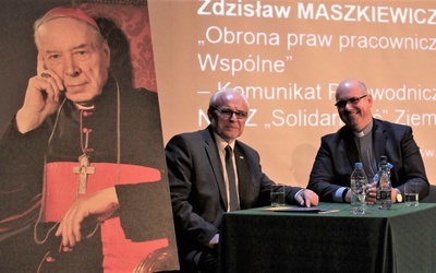 Prelegent ks. Jerzy Jastrzębski i Zdzisław Maszkiewicz.