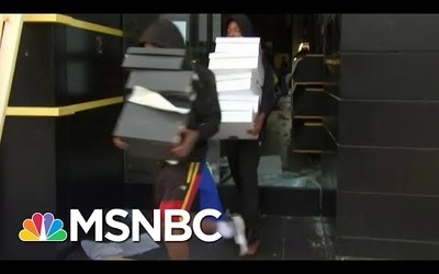 Chaos Erupts As Police Descend On Looters In Santa Monica | MSNBC