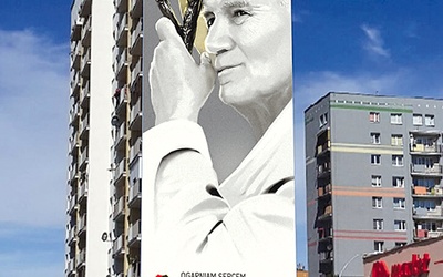 ▲	Wizualizacja muralu  św. Jana Pawła II.