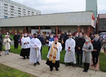 Poświęcenie muralu św. Jana Pawła II.