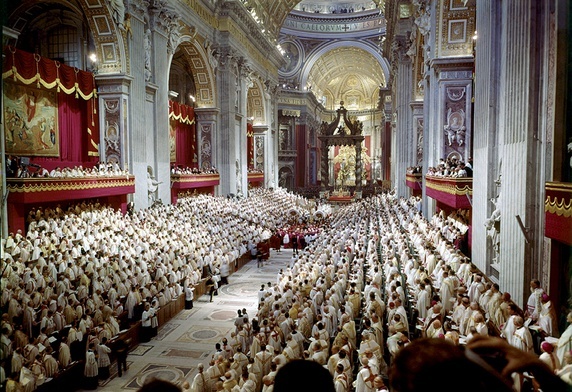 Inauguracja Soboru Watykańskiego II  w bazylice św. Piotra.