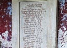 W mauzoleum znajduje się lista upamiętniająca tutejszych mężczyzn poległych na frontach I wojny światowej.