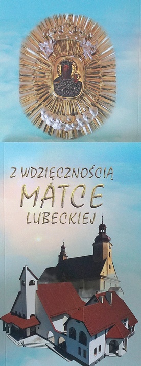 ◄	Na okładce znajdują się dwa kościoły oraz obraz Matki Bożej. 