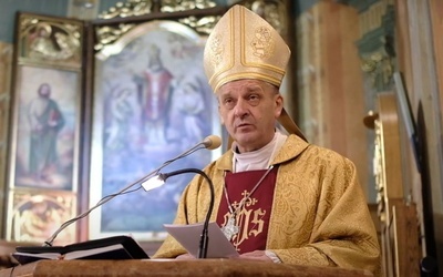 Bp Roman Pindel dziś w bielskiej katedrze św. Mikołaja.