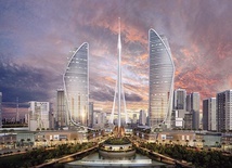 Creek Tower to właściwie nie wieżowiec, a ogromna wieża widokową. Pomieści zaledwie 20 pięter z hotelem i restauracjami. Jednak dzięki ogromnej wysokości stanie się kolejną atrakcją Dubaju.
