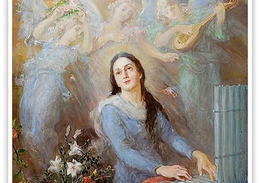 Stanisław Kaczor-BatowskiŚw. Cecylia olej na tekturze, 1938kolekcja prywatna
