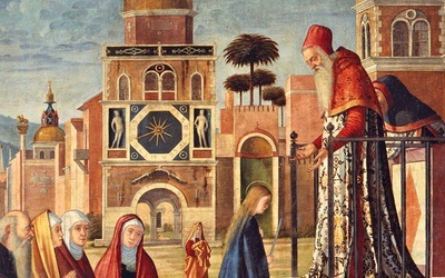 Vittore Carpaccio (1465–1520) „Ofiarowanie Maryi w świątyni”.