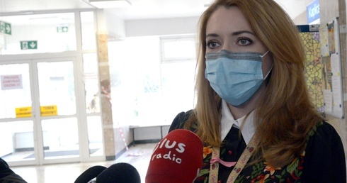 O wygranej projektu radomskiego szpitala na konferencji prasowej informowała Karolina Gajewska.