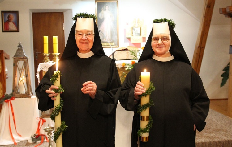 S. Ancilla i Letycja w dniu świętowania jubileuszu 60-lecia ślubów zakonnych.