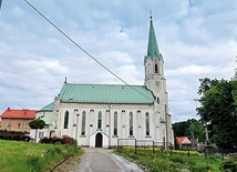 ▲	Kościół noszący imię patronki górników został zbudowany w 1870 r.