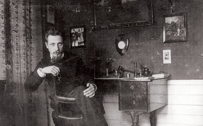 Rainer Maria Rilke w swoim gabinecie. Zdjęcie wykonano w 1905 roku.