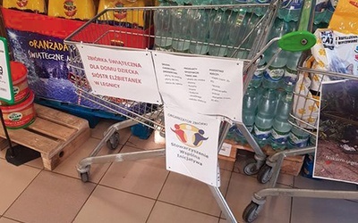 Koszyk, do którego można składać dary dla legnickiego domu dziecka, stanął w Delikatesach Centrum w Chocianowie.