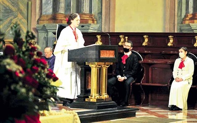 Podczas liturgii w archikatedrze lubelskiej.