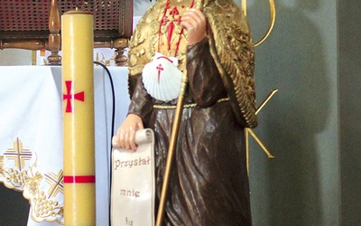 Figura świętego z simoradzkiego kościoła.