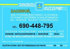 Tarnobrzeg. Infolinia w sprawie transportu na szczepienie