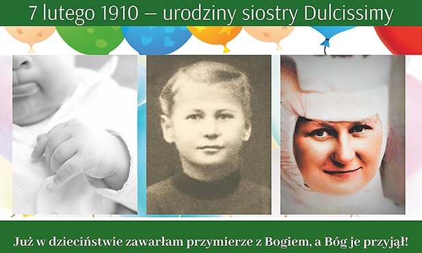 Urodzinowy baner, który zawiśnie na płocie klasztoru.