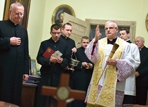 Z kolędą do katedralnych duszpasterzy po raz pierwszy w tym roku przyszedł biskup.
