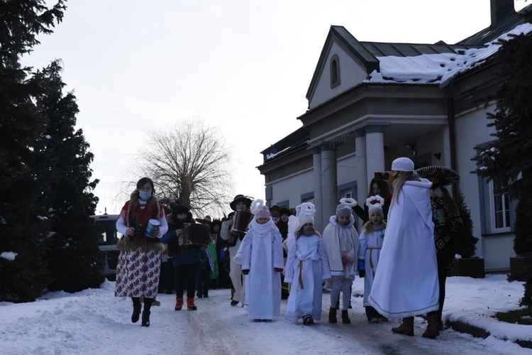 Kolędnicy, akordeoniści i heligoniści w Zakliczynie