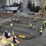 Wmurowanie kamienia węgielnego w fundamenty Domu Słowa