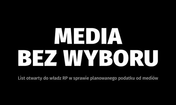 "Media bez wyboru". Część właścicieli i nadawców protestuje przeciwko podatkowi od reklam