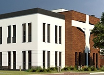 ▲	Krzyż z Chrystusem ma odnosić się do charakteru budynku.