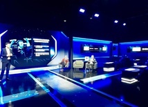 Katowice. Studio telewizyjne transmitujące Intel Extreme Masters