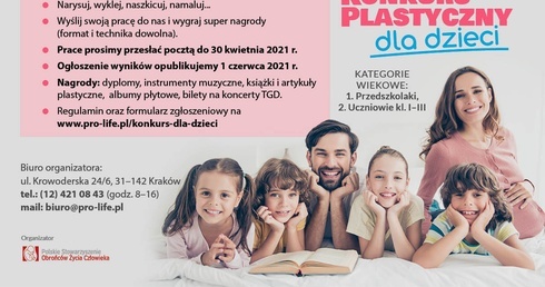 Ogólnopolski Konkurs Plastyczny dla Dzieci "Na początku była miłość - moja rodzina"