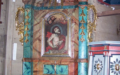 	Ołtarz boczny w bojszowskiej świątyni, 1 ćw. XVIII wieku (konserwacja I. Śmiechowski, 2009). 