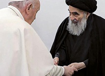 Papież Franciszek i ajatollah Al-Sistani.