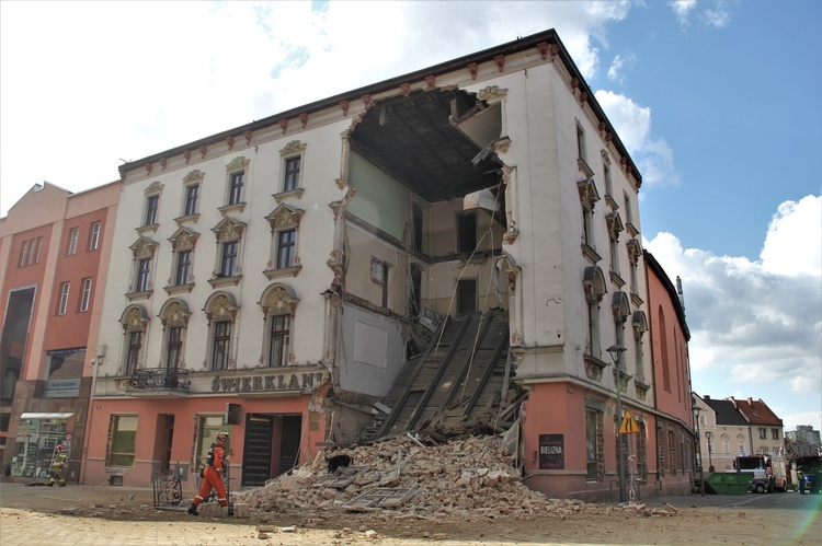 Zawalona kamienica w centrum Rybnika