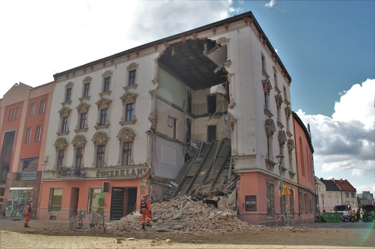 Zawalona kamienica w centrum Rybnika