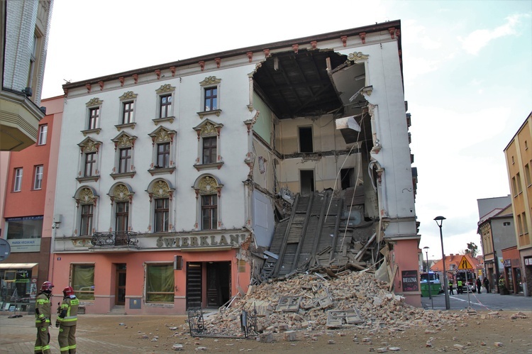 Zawalona kamienica w centrum Rybnika