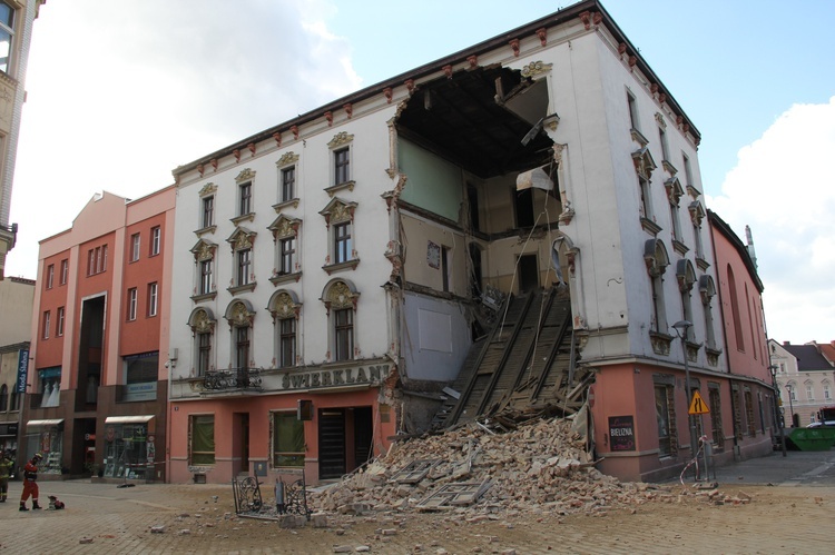 Zawalona kamienica w centrum Rybnika