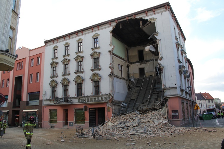 Zawalona kamienica w centrum Rybnika