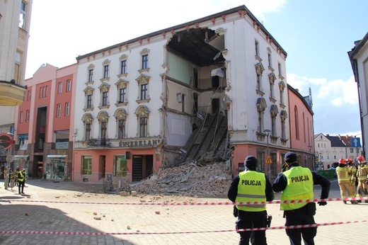 Zawalona kamienica w centrum Rybnika