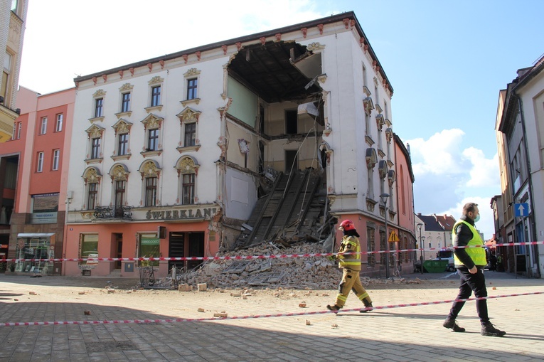 Zawalona kamienica w centrum Rybnika