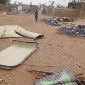 A tak wyglądały pozostałości jednej z wiosek, zaatakowanych w styczniu przez ekstremistów w regionie Tillaberi w Nigrze, na granicy z Mali.