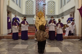 Modlitwa zakończyła się błogosławieństwem lourdzkim, czyli indywidualnym błogosławieństwem Najświętszym Sakramentem.