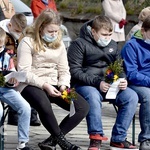 Niedziela Palmowa w ogrodzie parafii Najświętszego Serca Pana Jezusa