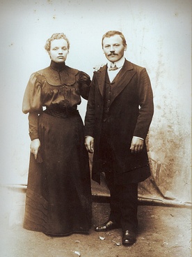 Zdjęcie ślubne Barbary i Franciszka. 