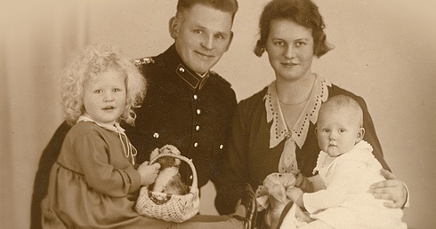 Por. Eilert Dieken z żoną Elisą oraz córkami Gretą i Hannelore.