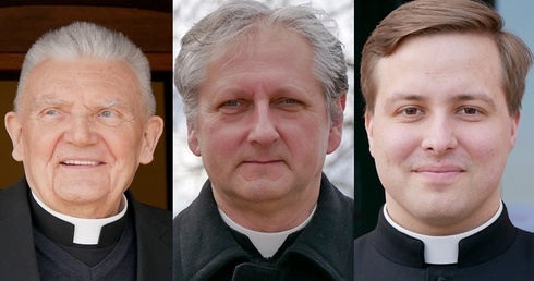 Od lewej: ks. prał. Stanisław Gackowski, ks. kan. Krzysztof Nowak, ks. Damian Trzebiatowski.