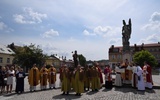 Zakończenie procesji jakubowej w 2020 roku przy figurze św. Floriana.