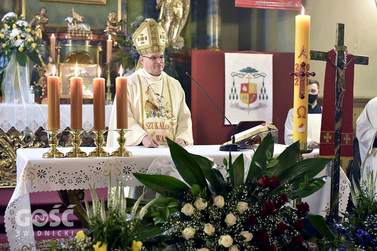 Uroczyste wprowadzenie relikwii św. Jana Pawła II do kościoła w Dziećmorowicach