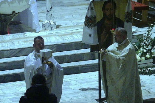 Greckokatolicka liturgia Wigilii Paschalnej w Bielsku-Białej-Leszczynach