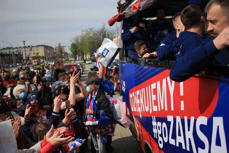 Powitanie ZAKSY, zwycięzców Ligi Mistrzów w Kędzierzynie-Koźlu