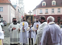 Oficjalne powitanie w kamiennogórskiej parafii pw. Świętych Piotra i Pawła.
